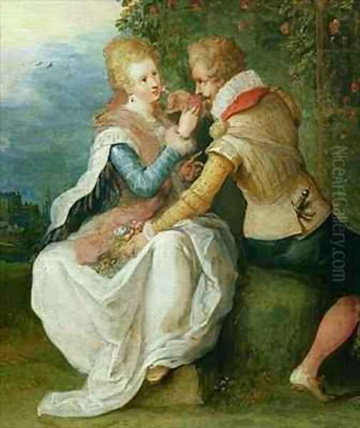 Two Lovers in a Garden - view 1