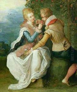 Two Lovers in a Garden by Frans the younger Francken
