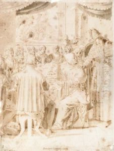 Cardinals Seated Around A Table