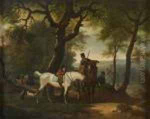Le Repos Des Veneurs by Edouard Bernard Swebach