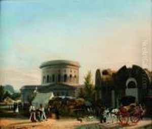 La Barriere De La Villette Ou Barriere Saint-martin by Edouard Bernard Swebach