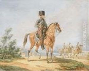 Un Paysage Avec Un Hussard A Cheval Un Paysage Avec Un Hussard A Cheval
