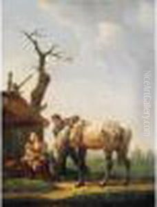 Edouard "la Famille Paysanne" by Edouard Bernard Swebach