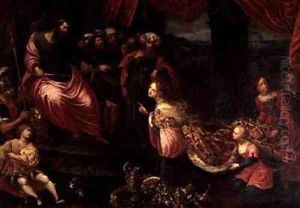 King Solomon and the Queen of Sheba by Frans the younger Francken