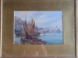 Cornishharbour Scene by Walter Henry Sweet