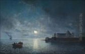 Moonlit Fortress by Christian Fredrik Swensson
