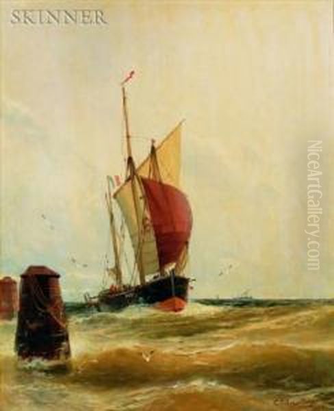 Sailing Vessel Off Shore - view 1