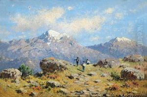 Wanderer Auf Derhochalm by Aleksander Swieszewski