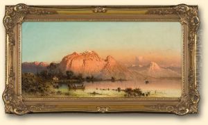 Zachod Slonca Nad Lago Di Aronzo by Aleksander Swieszewski