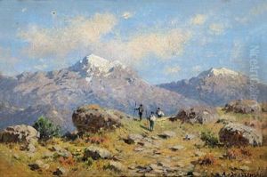 Wanderer Auf Der Hochalm by Aleksander Swieszewski