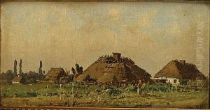 Ferme Dans Un Paysage by Aleksander Swieszewski