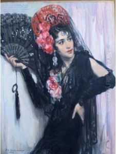 Portrait Of A Spanish Dancer by Philippe Swyncop