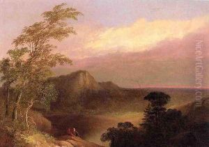 Indians at Sunset by Alvan Fisher