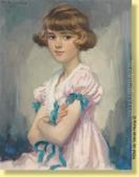 Portrait De Jeune Fille A La Robe Rose - view 1