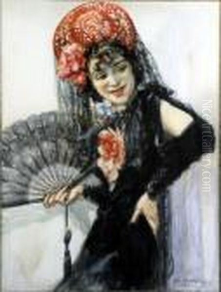 Femme A L'eventail - view 1