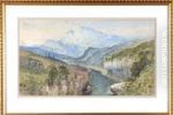 A River Valley With A Range Of Mountains In The Distance - view 1