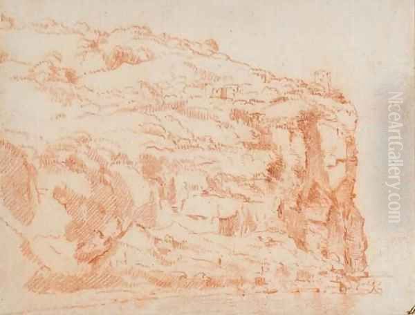 Vue d'une falaise surplombant la mer - view 1