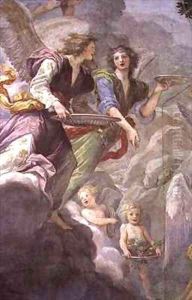 Christ served by Angels by Baldassarre Franceschini