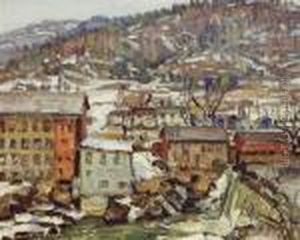 Village By The Waterfall by George Gardner Symons