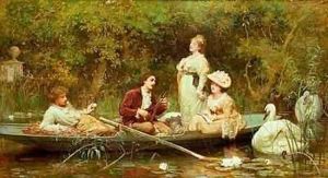 Fair quiet and sweet rest by Sir Samuel Luke Fildes