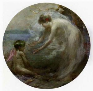 Venus And Cupid by Robert Fowler