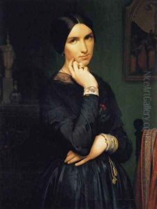 Portrait of Madame Flandrin 1846 by Jean Hippolyte Flandrin