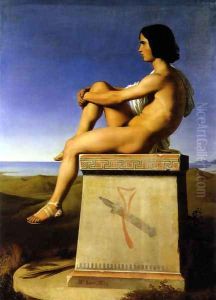 Polites, Son of Priam, Observes the Movements of the Greeks by Jean Hippolyte Flandrin