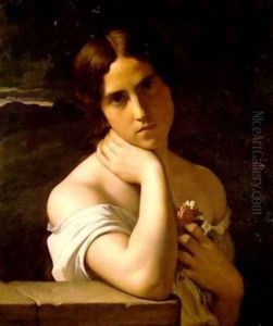 Portrait of a Young Girl by Jean Hippolyte Flandrin