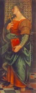 St Cecile with the Donator and St Marguerite 3 by Gaudenzio Ferrari