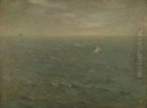 Sea With Sailboat by Augustus Vincent Tack