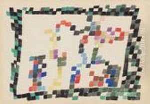 Taches Quadrangulaires Evoquant Et Encadrant Des Personnages by Sophie Taeuber-Arp