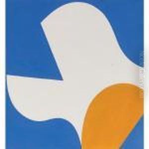 White And Yellow Slotted Figure by Sophie Taeuber-Arp