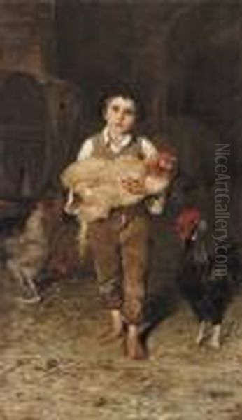 Bambino Con Galline - view 1