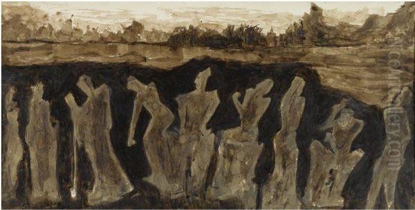 Untitled (figures In Sepia) - view 1