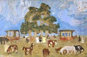 Encounter on the Way by Pedro Figari