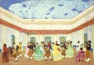The Patio by Pedro Figari
