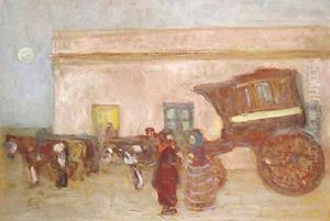 La diligancia by Pedro Figari