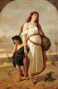 Hagar And Ishmael by Enrico Fanfani