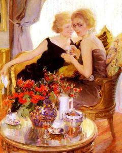 Mujeres en el Salon by Pons Arnau Francisco