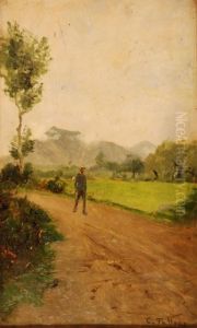 Strada Di Campagna by Cesare Tallone