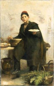 Il Venditore Di Ostriche by Cesare Tallone