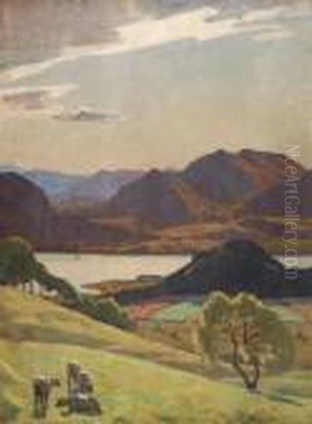 Sheep Grazing In The Lake District - view 1