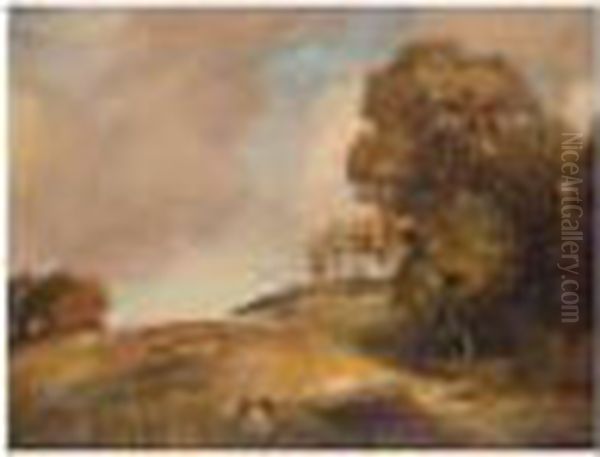 Sheep In An Autumnal Landscape - view 1