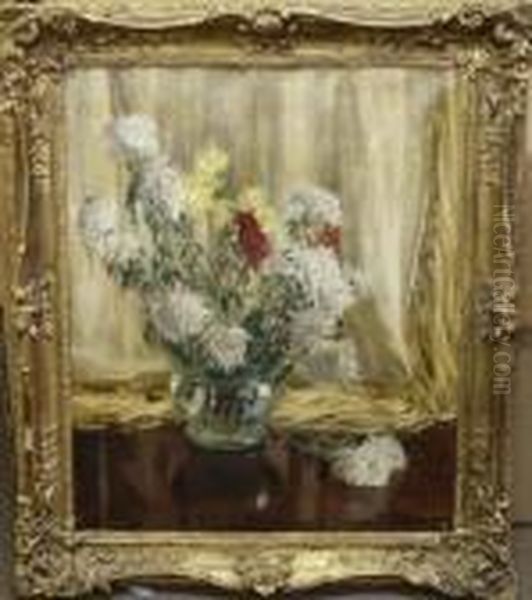 Flowers In Glass Bowl - view 1