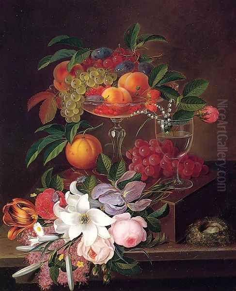 Still Life with Fruit, Flowers and Bird's Nest - view 1