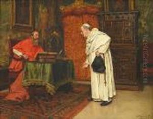 Seeking The Cardinal's Advice by Arnaldo Tamburini