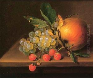 Still Life with Grapes, Apple and Strawberries by George Forster