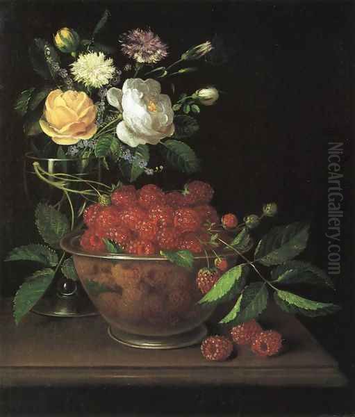 Still Life with Bowl of Raspberries - view 1
