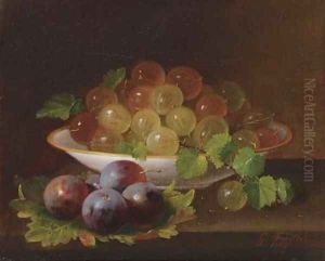 Plums and Gooseberries by George Forster