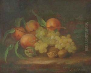 Still Life with Peaches, Grapes and Walnut